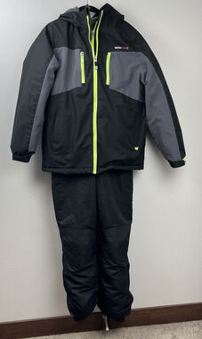 Swiss Tech Full Zip Winter Ski Jacket & Bibs Warm Sledding Size Youth XL (14-16)
